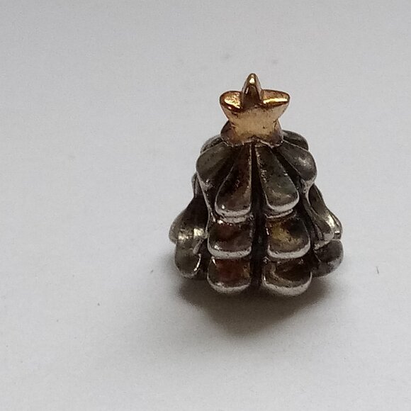 Pandora Christmas tree  sterling silver w/ 14k star - Picture 1 of 2